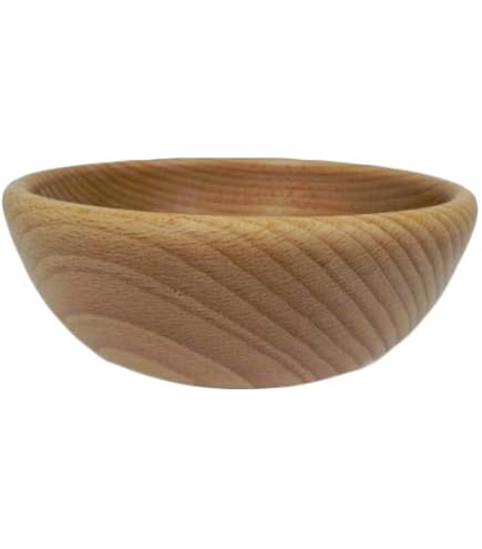 Ciotola In Legno Di Acacia Naturale | Fatte A Mano Per Insalata, Frutta, Riso E Ramen | Diametro 14x6 Cm - 4