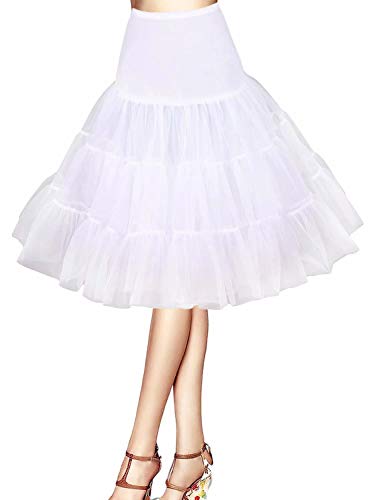 Jupons Crinolina Hoopless Jupe Tulle Tutu 50s Abito Jupon Tulle Rockabilly Retro Underskirt Battente Vintage Petticoat Jupons Rock Roll 50s Vintage Retro Jupon Bal de Jupon Tulle Court