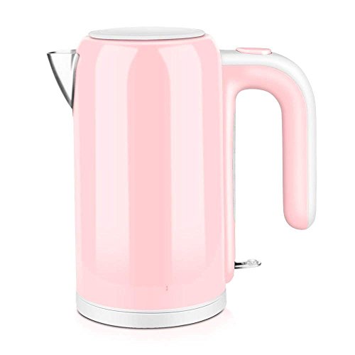 EVI lectrique Bouilloire en Acier Inoxydable Bleu Rose Fonc Rose Orange Orange Double Anti-Chaude 1200 W 1.0 L Automatique Hors de L'isolement Maison Voyage Bouilloires lectriques,Rose