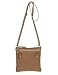 Produktbild Made in Italy Vera Pelle LEDER Nappaleder Tasche Bag Schultertasche Umhängetasche Tablet Ipad mini bis ca. 8 Zoll CrossOver 20x21x1,5 cm (BxHxT) (Taupe)