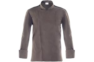 GIBLOR'S - Giacca Raul Uomo per Chef, Cuoco, in Cotone Elasticizzato, Collo Coreano, Disponibile in Diversi Colori e Dimensioni