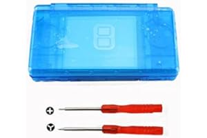 JMXLDS New Full Housing Case Cover Shell with Buttons Replacement Parts for DS Lite NDSL Game Console-Clear Blue.