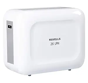 Havells 25 LPH Absolutely Safe RO + UV Purified PH Balanced Compact and Stylish Design, Floor & Wall mounting Water Purifier with 8 Stages (White and Grey)