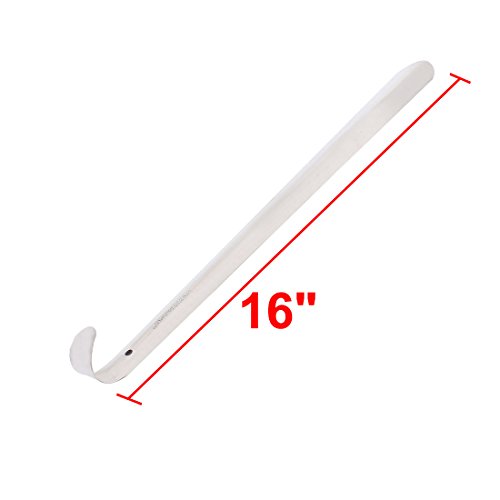 Edelstahl Schuhlöffel Schuhanzieher Lifter 41cm 16 „Lange Silber - 2