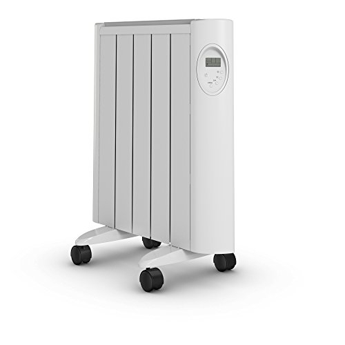 Pifco Green Energy Ceramic Radiator with LED Digital Control and Timer, Energy Efficient, 1000 W, White