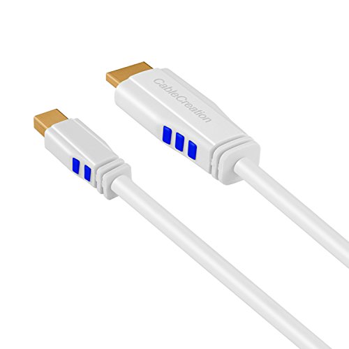 Mini DP auf HDMI, cablecreation Mini DisplayPort (Thunderbolt Port Kompatibel) auf HDMI AV HDTV Adapter für Mac Book, iMac und mehr, (DP V1.2 unterstützt 4 Kx2 K) 10 ft/3 m (blau & weiß) - 3