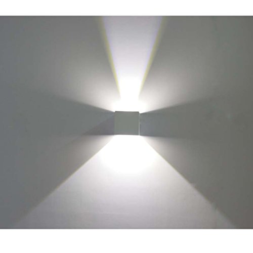 PHOEWON Einstellbar 7W Led Innen Außen Badezimmer Wandleuchte / Wandstrahler / Wandlampe / Wandbeleuchtung, Aluminium Wasserdicht Wandmontage Wandleuchte für Wohnzimmer, Schlafzimmer, Bad, Flur, Balkon, Treppen, Pfad, Terrasse - 3