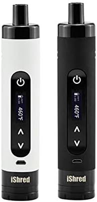 Yocan iShred Portable Dry Herb Vaporizer Kit with Built-in Grinder, Large Ceramic Chamber, 2600mAh Battery, Precision Temperature Control (Black)