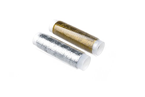Luxbon Nähgarn Sortiment Box mit 39 Spulen 200 Yard Regenbogen Farben couture 402 Diskussion Fäden sticht Ärmel, unterwegs polyester Nähmaschine Draht-Stricktechnik Maschinen Haushaltsthermometer mit Gold und Silber Rayon Stickerei - 6