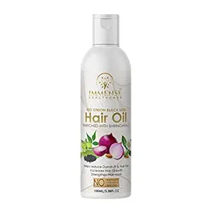 Immense Healthcare Red Onion Black Seed Hair Oil for Hair Growth & Hair Fall Control with bringraj| Anti Fall Control | For men & women 100Ml