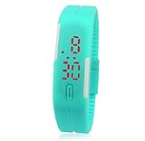 Start Herren & Damen Rubber LED Ultra Dünn Sport Digital Handgelenk watch-green