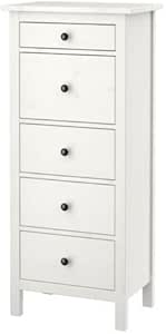 IKEA HEMNES – Kommode mit 5 Schubladen, weiß Fleck – 57 x 130 cm