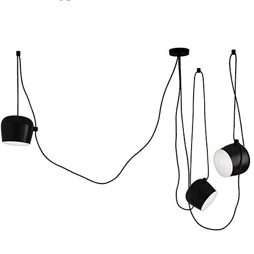 Preisvergleich Produktbild DIY-Pendelleuchte, E27, Kreativ Spider Kronleuchter, Verstellbare Esszimmerlampe, Decorative Deckenleuchte, 3-Flammig, Aluminium, Lampenschirm: Ø24.3cm * H21.1cm, Schlinge: 3 * 1.8m, Max. 60W