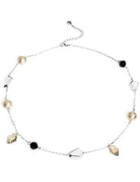 Misaki QCRNKRYPTO - Collar de mujer de plata de ley con perla sintética, 47 cm