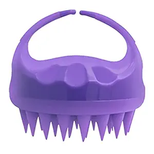 Droposale Hair Shampoo Brush, Upgraded Wet & Dry Hair Scalp Massager with Soft Silicone, Use for Remove Dandruff, Scalp Scrubber Hair Care Tools for Women, Men, Pets (Purple)