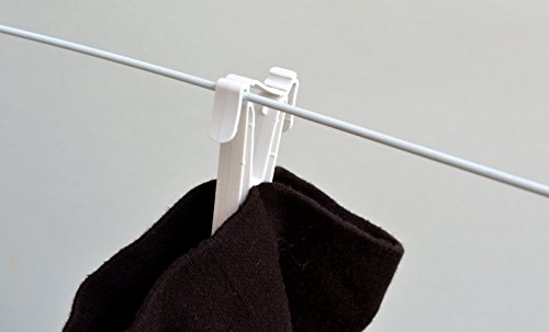 SocFix / 12 Stk. Sockenclips, Sockenklammern (je 3 Stk. rot / weiß / gelb / blau) - 5