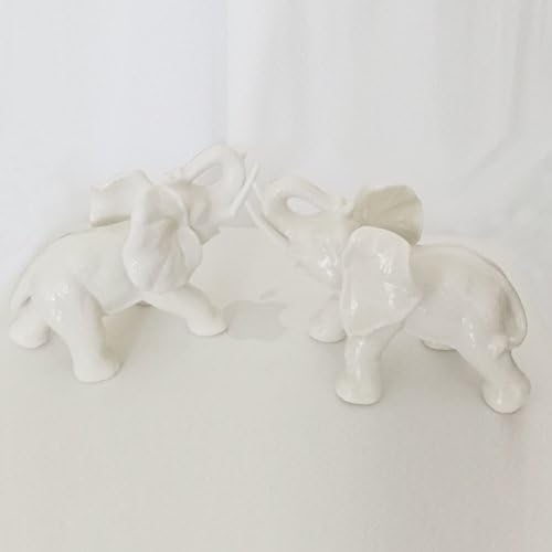 SHANGHAIPAVILION DZ-10 Pair of Feng Shui Ornaments Elephant Energy Generate Money Fortune