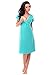 Purpless Maternity 2in1 Pregnancy and Nursing V-Neck Nightdress 1055n (UK 14, Aqua Blue)