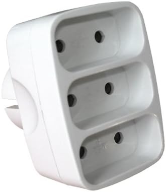 Inotech Triplite 6A European Multi-Plug Adapter, White