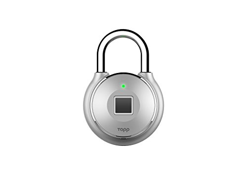 Preisvergleich Produktbild Tapplock 1603302 Vorhängeschloss 56mm Bluetooth Silber Fingerabdruckschloss