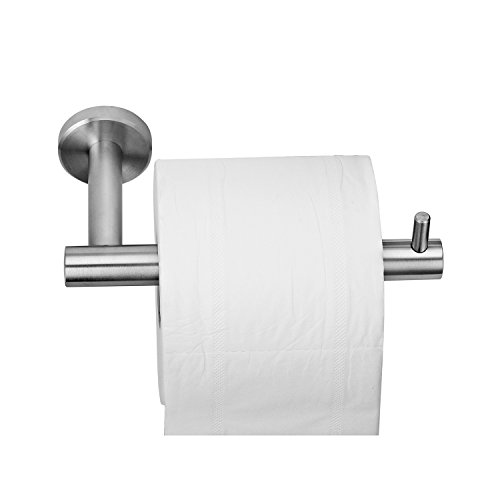 JALO | Premium Toilettenpapierhalter aus Edelstahl, matt | hochwertiger Klopapierhalter – WC-Papierhalter zum Bohren ohne Deckel | 16,8 x 16,6 x 5 cm - 3
