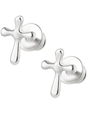 butterfly Mädchen Silber Ohrstecker Sterlingsilber 925 Kreuz Schmuck-Beutel, Geschenk für Mädchen