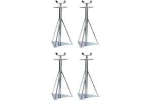 Mystatic Large Axle Stand for Static Caravan & Mobile Home - Adjustable Height Support Stands for Siting Chassis - High-Strength Steel Material Axle Stand - Number of 4 Stands - Size 14.5" - 18.5"