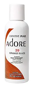 adore semi-permanent haircolor 039 orange blaze 4 ounce (118ml) (3 pack)