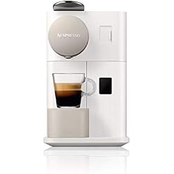 De'Longhi EN500W Machine à Café à Dosette Nespresso Lattissima One, Blanc soyeux, 1 Liter