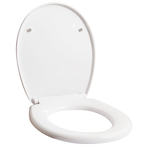 WC Sitz mit Deckel und Softclose ink. Edelstahlscharniere Absenkautomatik Deckel - 5