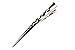 Mytoptrendz® Plain Long Gunmetal colour Clip Concorde Beak Hair Clip Grip with Cut Out Heart Design For hair Updos Accessories