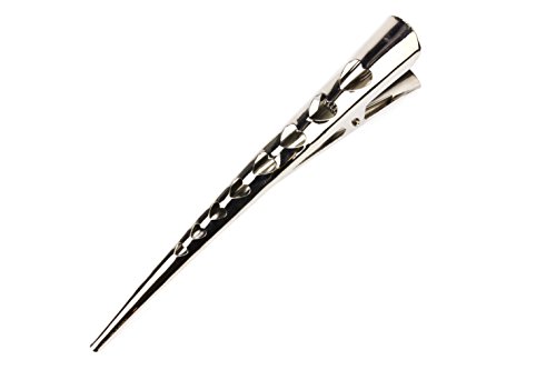 Mytoptrendz® Plain Long Gunmetal colour Clip Concorde Beak Hair Clip Grip with Cut Out Heart Design For hair Updos Accessories