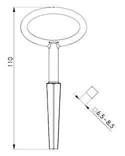 Vierkantschlüssel 6,5 – 8,5mm , Fensterschlüssel, Doppelfensterschlüssel - 2
