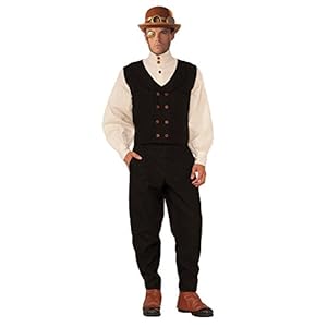 Forum Novelties x76368 aplanadora de negro Steampunk disfraz de chaleco