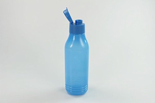 TUPPERWARE Eco 750ml To Go Trinkflasche EcoEasy Flasche Öko dreieckig blau 14170 - 2