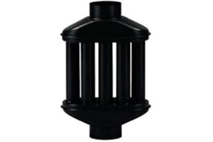 SMALBO Diffusore scambiatore di calore per stufa a legna radiatore per tubi nero smaltato 12 cm diametro