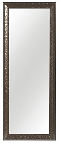 Wandspiegel MARICA 40x80 cm anthrazit Spiegel Facette silber Schminkspiegel grau