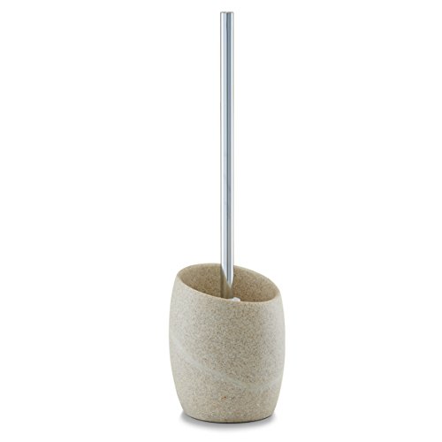 Zeller 18334 WC-Bürste, Steinoptik, Polyresin, beige