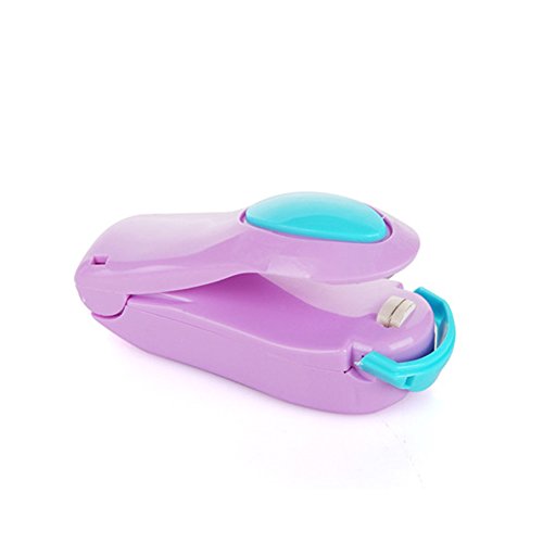 XMDZ Hand Folienschweißgeräte Hitze Eisendraht Bag Sealer für Snack Süßigkeiten Lebensmittel Lagerung PP PE Beutel Violet