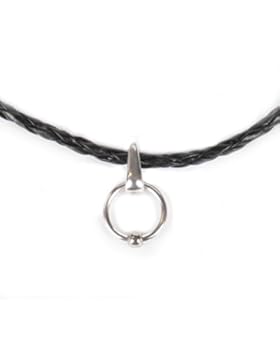 Halskette 'AVIOR' 50010 Collar Necklace SM Gothic Kunstleder Ring der O Kette Fetisch O-Ring BDSM Sklave Fetish...