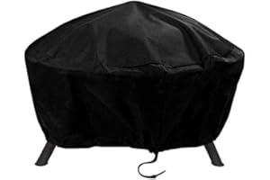 Blackhoso Housse de brasero ronde de 147,3 cm de diamètre, 147,3 x 61 cm, imperméable, pour foyer de terrasse, couverture complète, anti-poussière et anti-UV