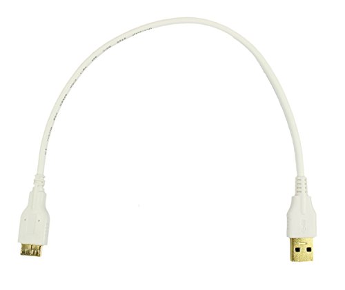COM-FOUR® USB 3.0 Super Speed Kabel A-Stecker auf Micro-B-Stecker mit vergoldeten Kontakten 30cm weiß für PC & Mac – Zum Verbinden von Smartphone, Tablet, Kamera, Drucker, externe Festplatte usw. - 4