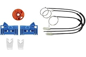 FINAO AUTOPARTS® - Kit de reparación de elevalunas delantero izquierdo para Laguna II