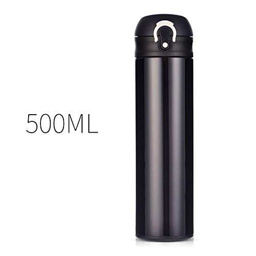 Preisvergleich Produktbild Queta Edelstahl-Doppel-Vakuum-Thermoskanne fürs Auto, Wasserbecher, Hüpftbecher Kreatives Werbegeschenk, personalisierbare Tasse schwarz Schwarz