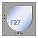 Produktbild Tropfenform F27 Funkenschutzplatte - Glasplatte aus Sicherheitsglas