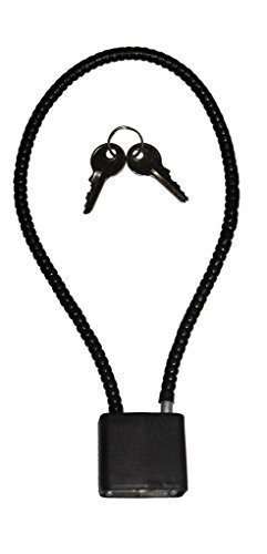 35 cm Seil-Kabel-Schloss schwarz für viele Einsatzgebiete / Motorradhelm / Kinderwagen / Waffen - original Produkt von Inet-Trades GmbH