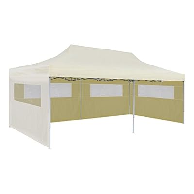 Vidaxl tente de réception pliable crème 3 x 6 m
