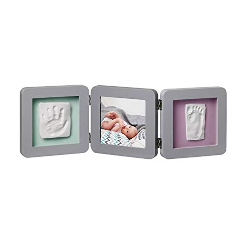 Baby Art My Baby Touch - Marco doble foto con huella, blanco