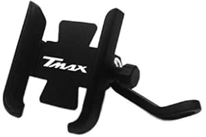 YP YUANPEI Soporte para teléfono móvil para TMAX530 TMAX500 TMAX T-MAX 500 530 DX/SX XP530 T-MAX530 Soporte de soporte universal Abrazadera de motocicleta Tipo de espejo(Negro)