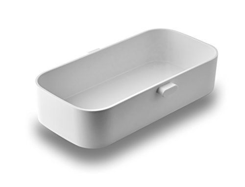 LeOx- Lunchbox mit zwei Fächern Bento Box Brotdose Aufbewahrungsdose Lunchbox mit Unterteilung Essen to go Food Container Lunchbox zwei Fächer mit Besteck aus Edelstahl (Blau) - 5